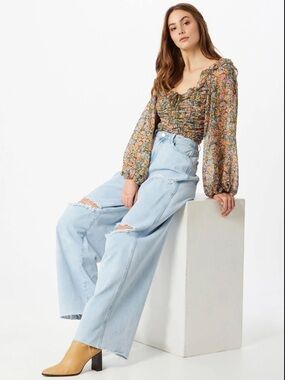 NWT Free People Mabel Ruffled top Size Small